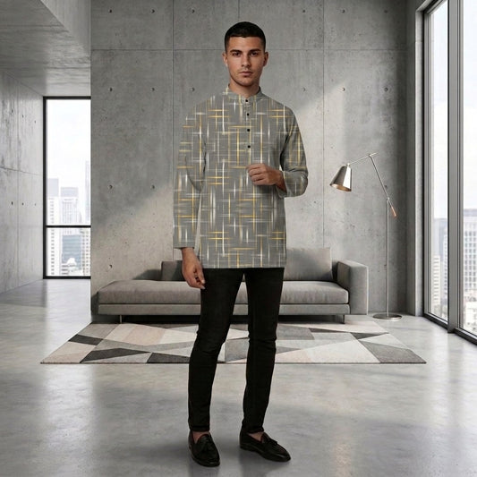 PREMIUM MODERN MINIMALIST LINE MUSLIM KURTA