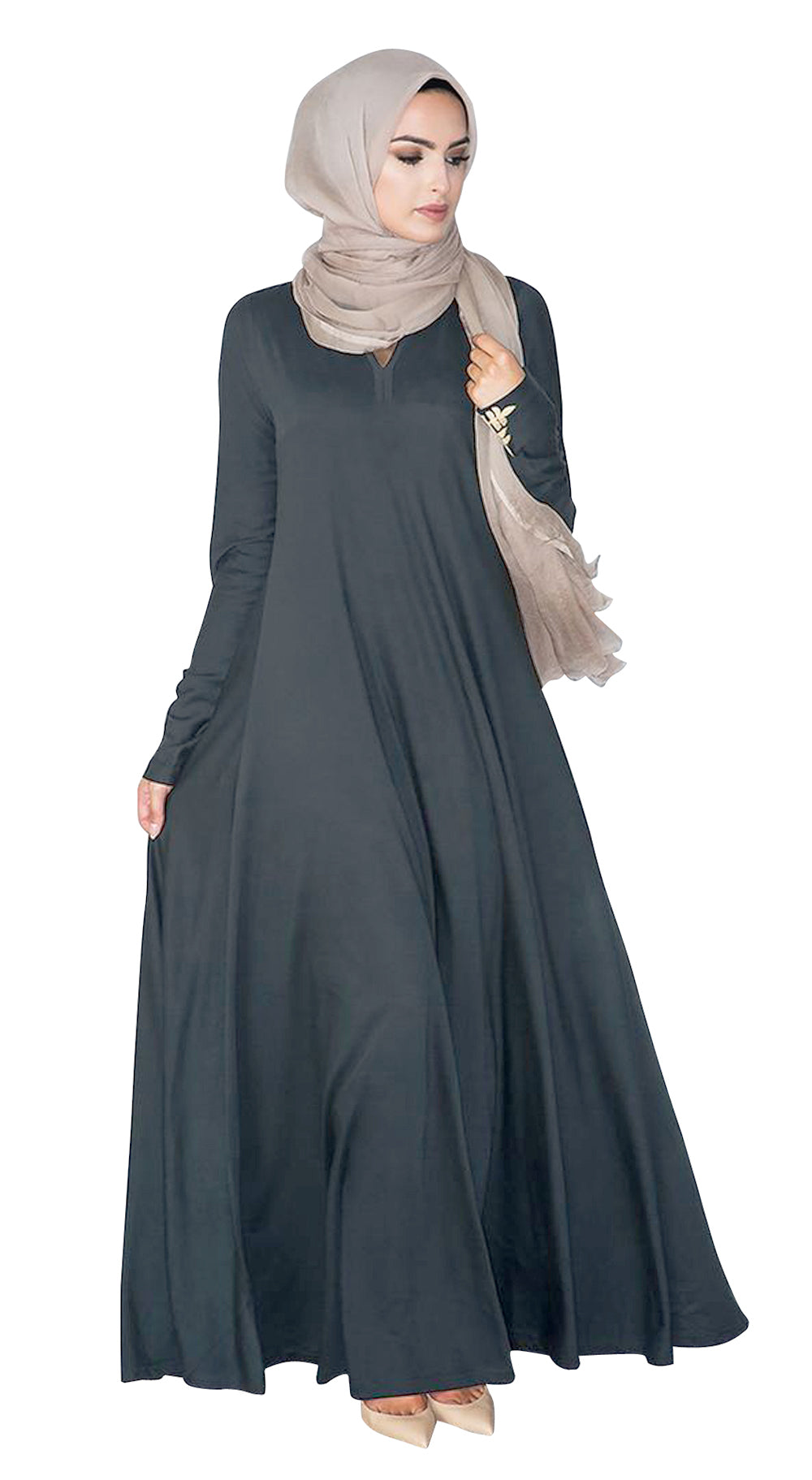 Gamis Abaya Diana Baloon Polos Wanita Muslim Kekinian