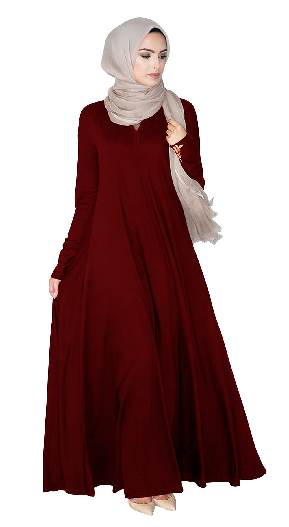 Gamis Abaya Diana Baloon Polos Wanita Muslim Kekinian