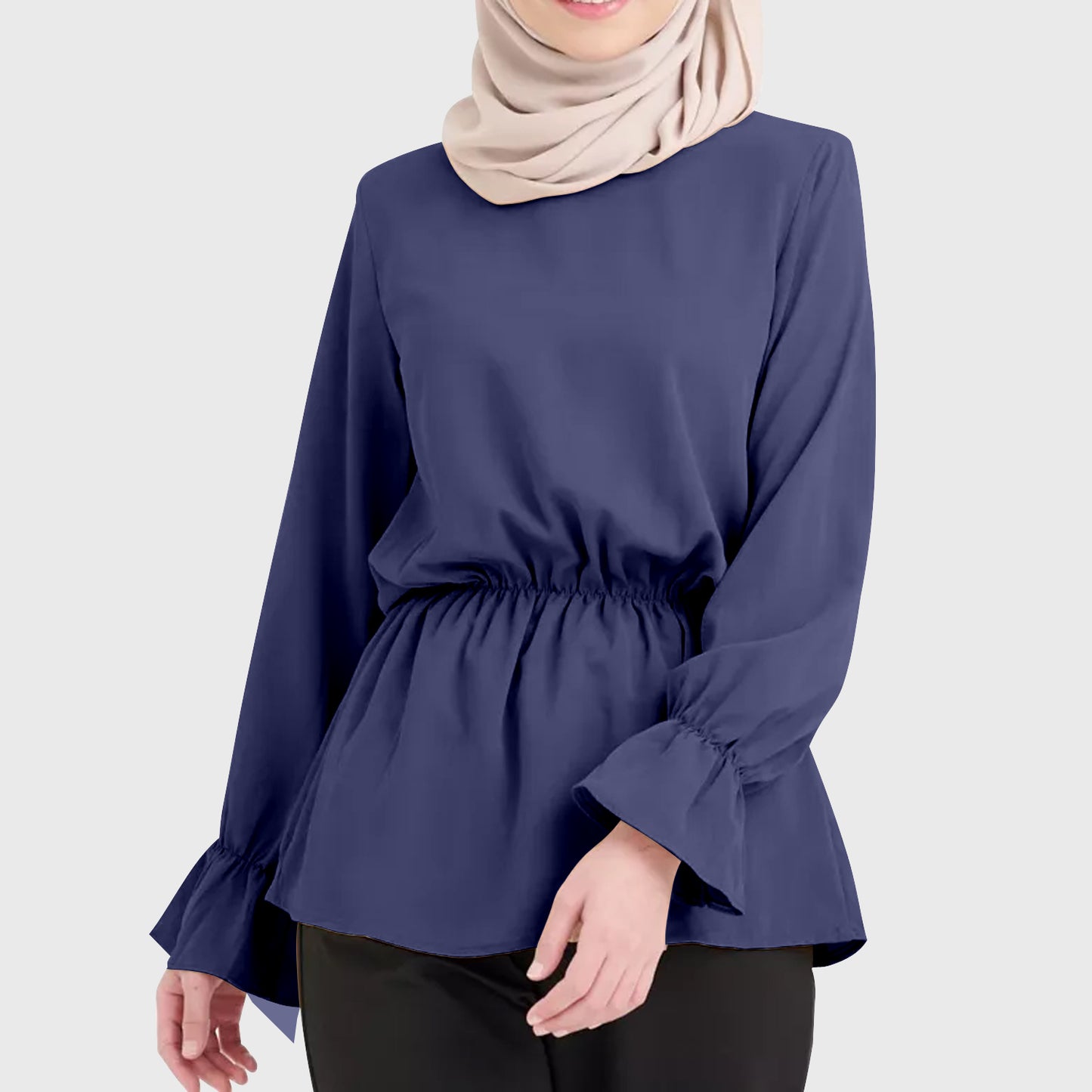 Blouse Atasan Wanita Lace Kekinian Tangan Panjang