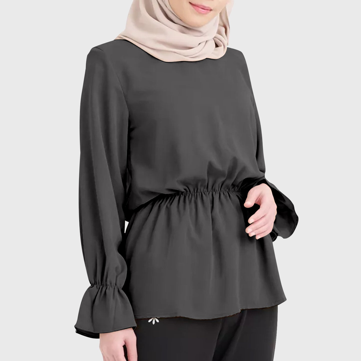 Blouse Atasan Wanita Lace Kekinian Tangan Panjang