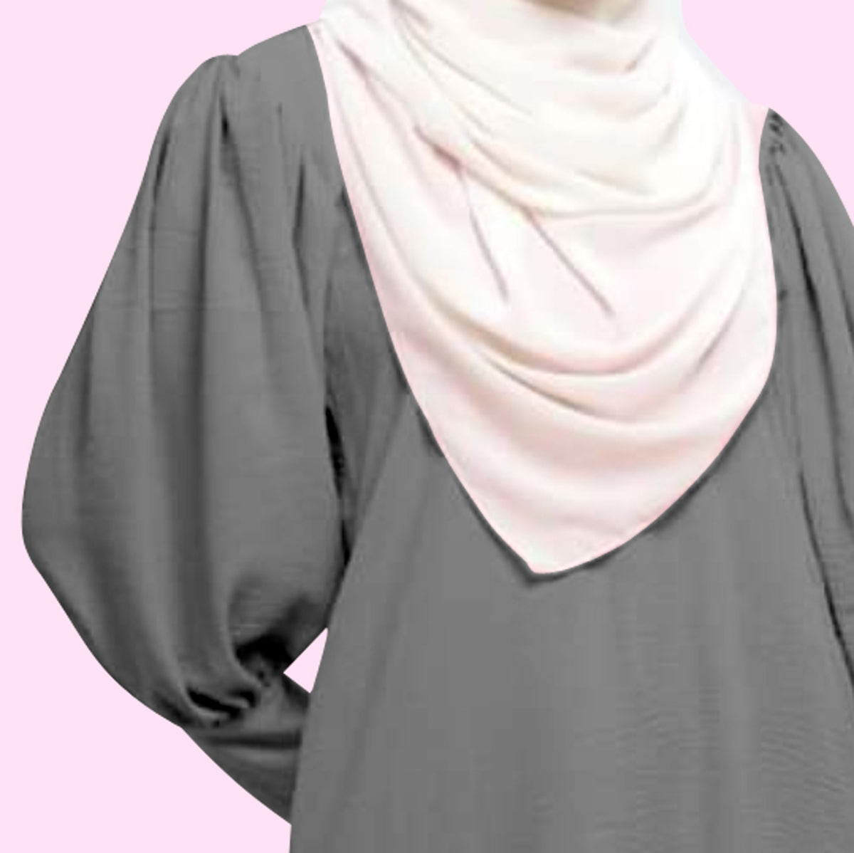 Blouse Tunic Tangan Balon Panjang Wanita Muslim Kekinian