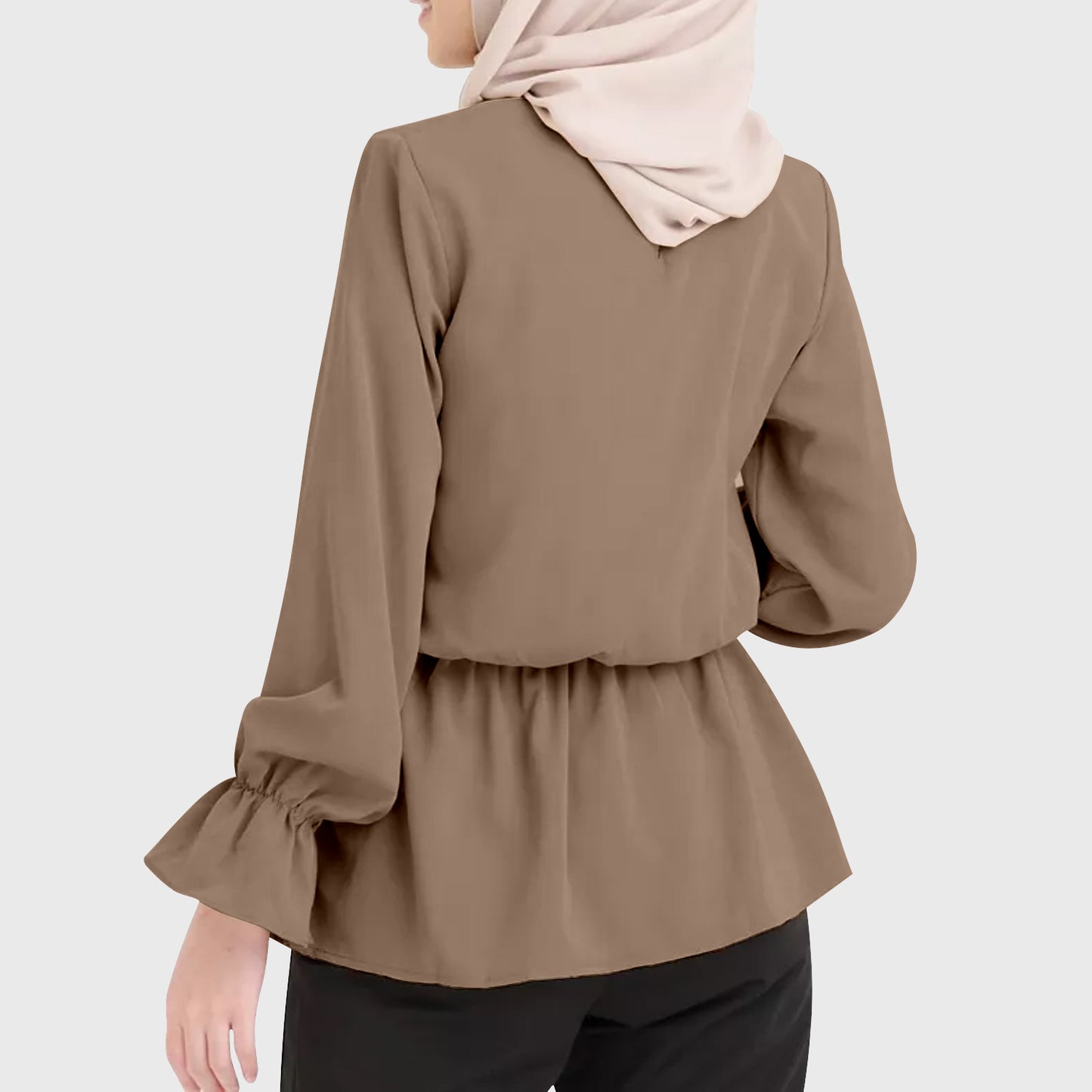 Blouse Atasan Wanita Lace Kekinian Tangan Panjang