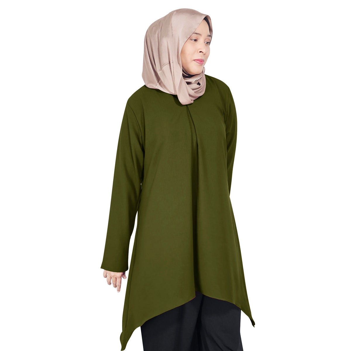 Blouse Tunic Tangan Panjang Wanita Muslim