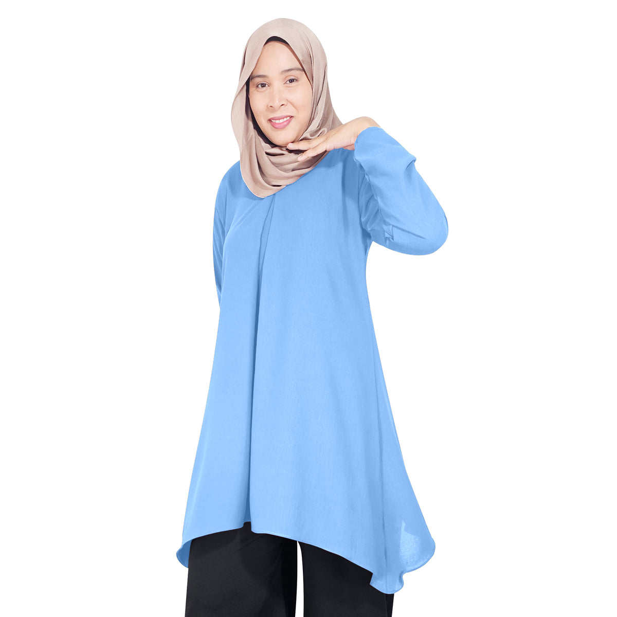 Blouse Tunic Tangan Panjang Wanita Muslim