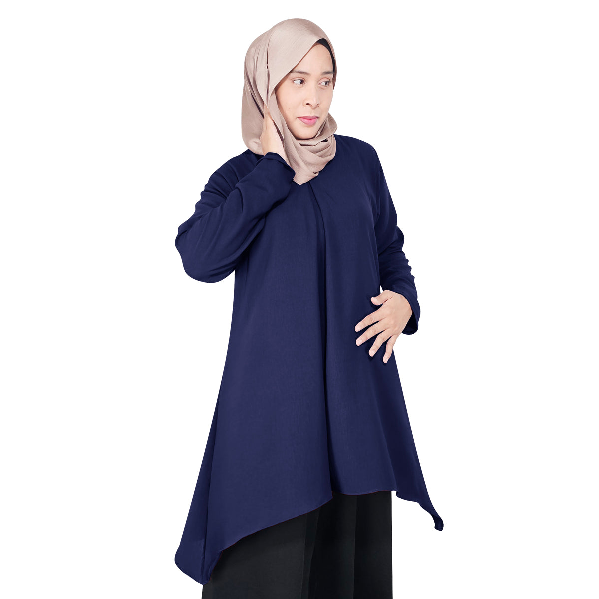 Blouse Tunic Tangan Panjang Wanita Muslim