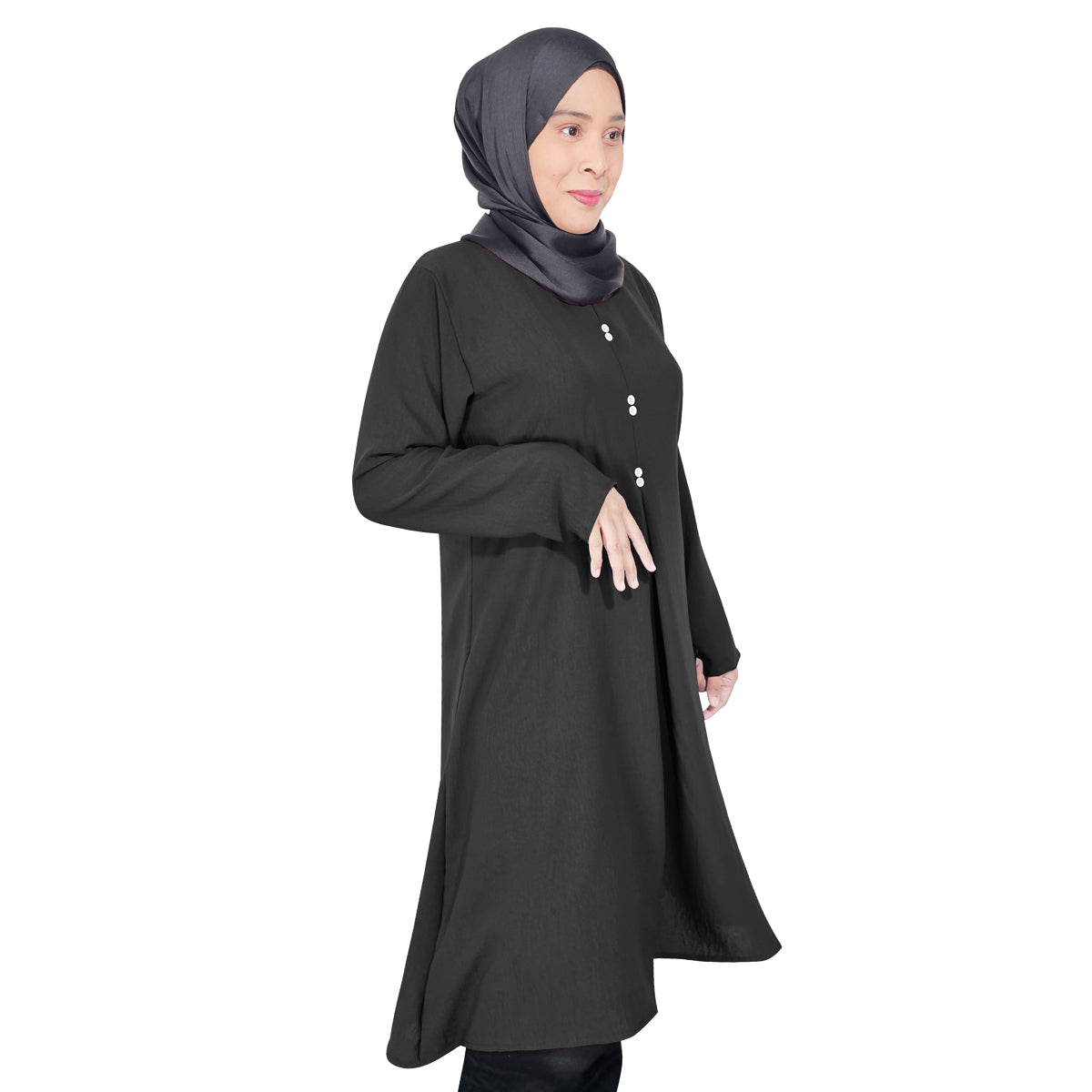 Blouse Tunic Mink Kancing Lipatan Tengah