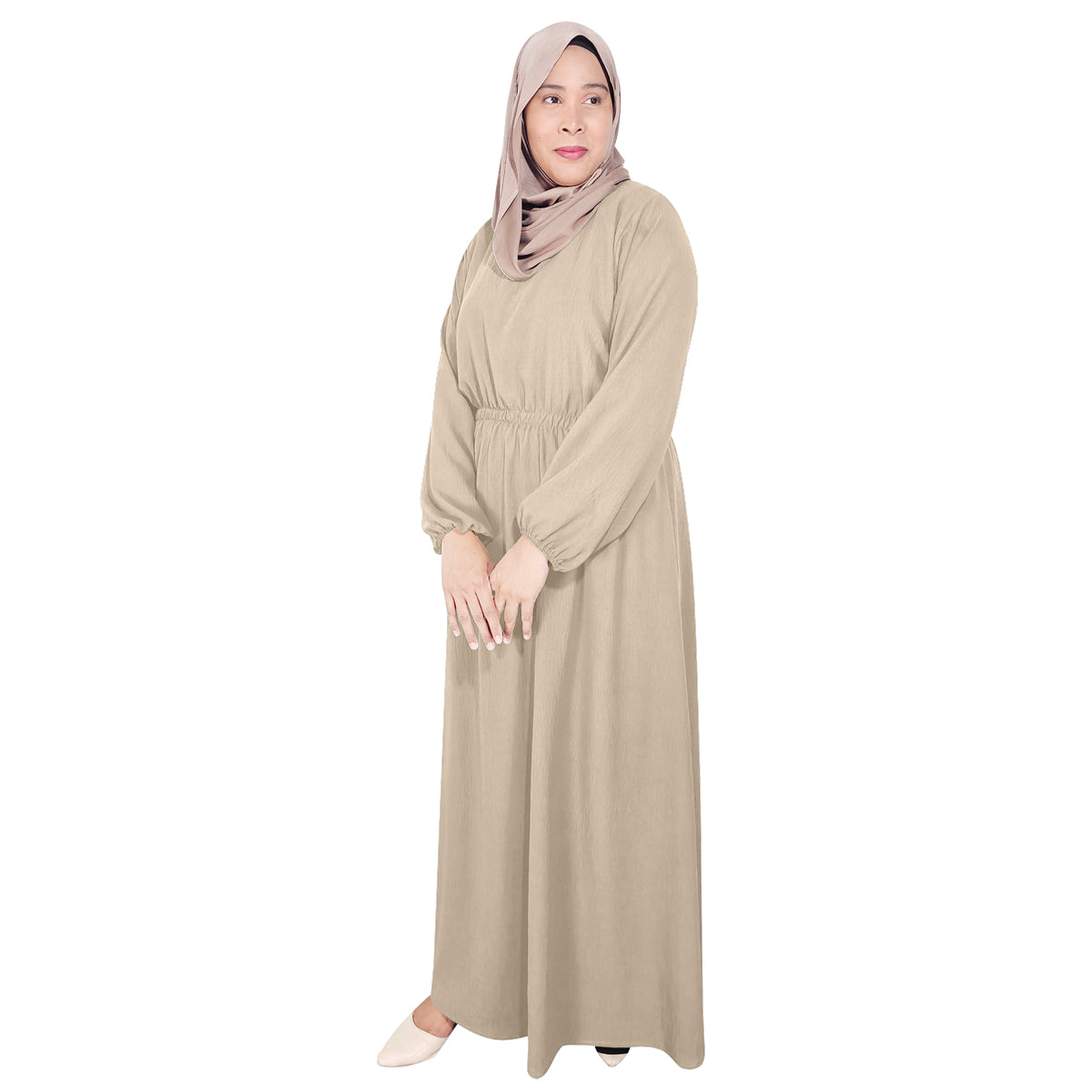 Long Women Dress Wist Fitted Style CEY Italian Crepe