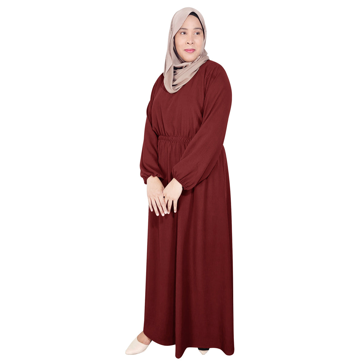 Long Women Dress Wist Fitted Style CEY Italian Crepe