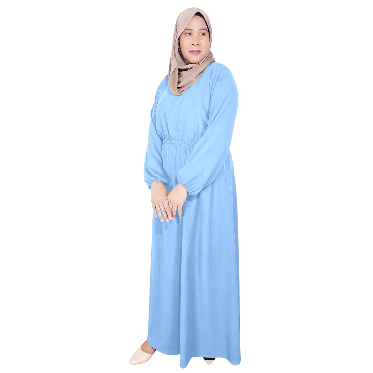 Long Women Dress Wist Fitted Style CEY Italian Crepe