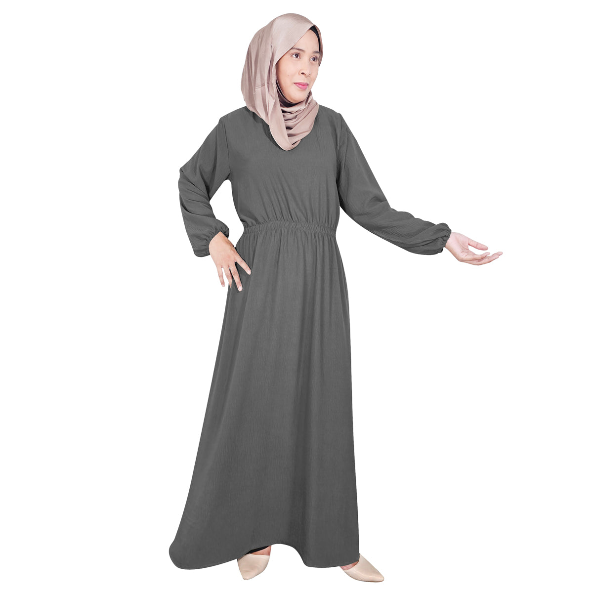 Long Women Dress Wist Fitted Style CEY Italian Crepe