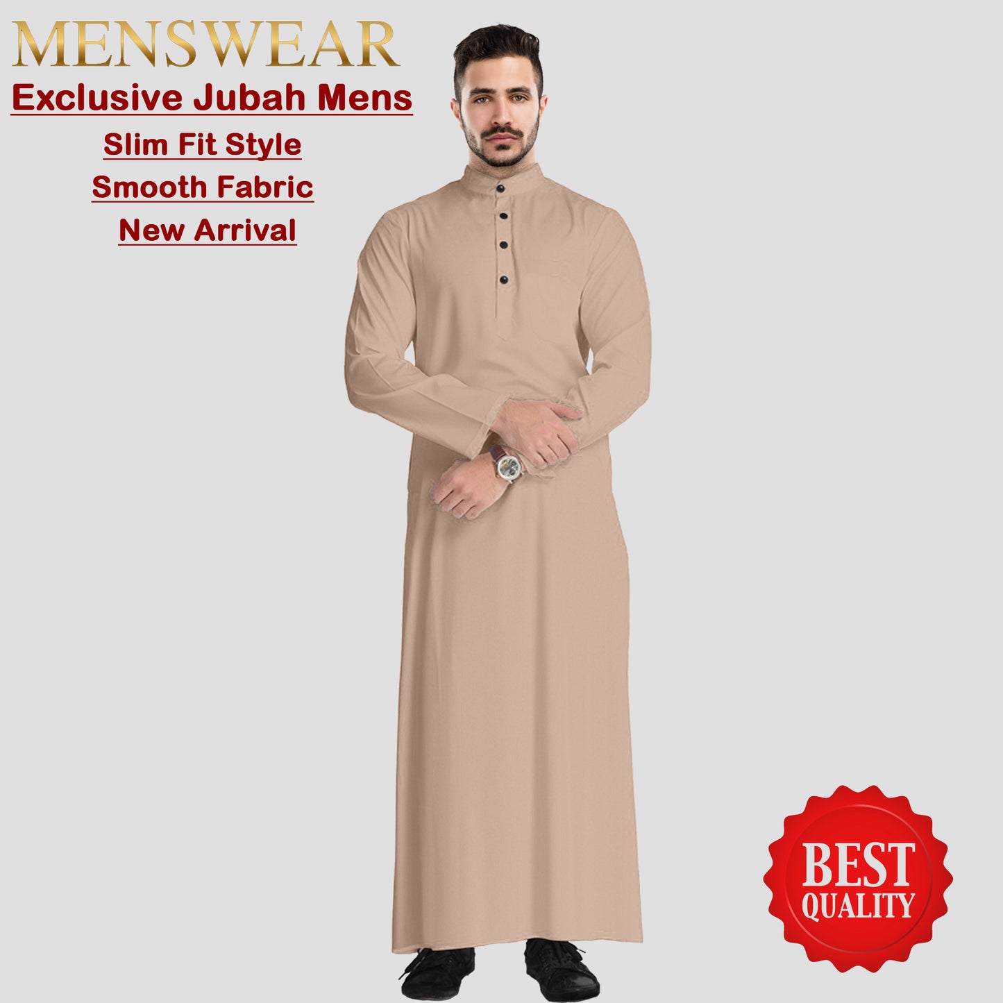Gamis Pria Muslim Ban Collar