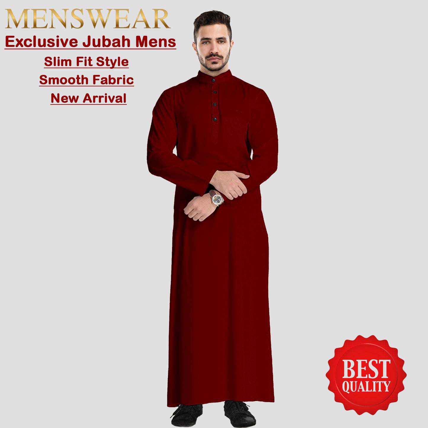 Gamis Pria Muslim Ban Collar