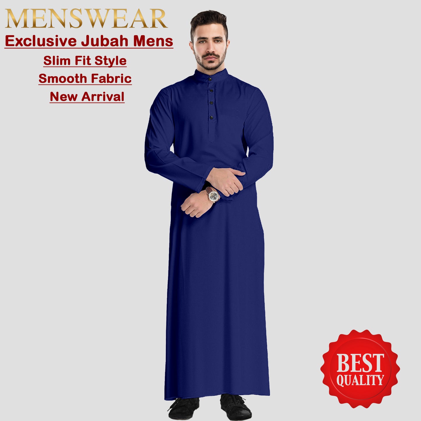 Gamis Pria Muslim Ban Collar
