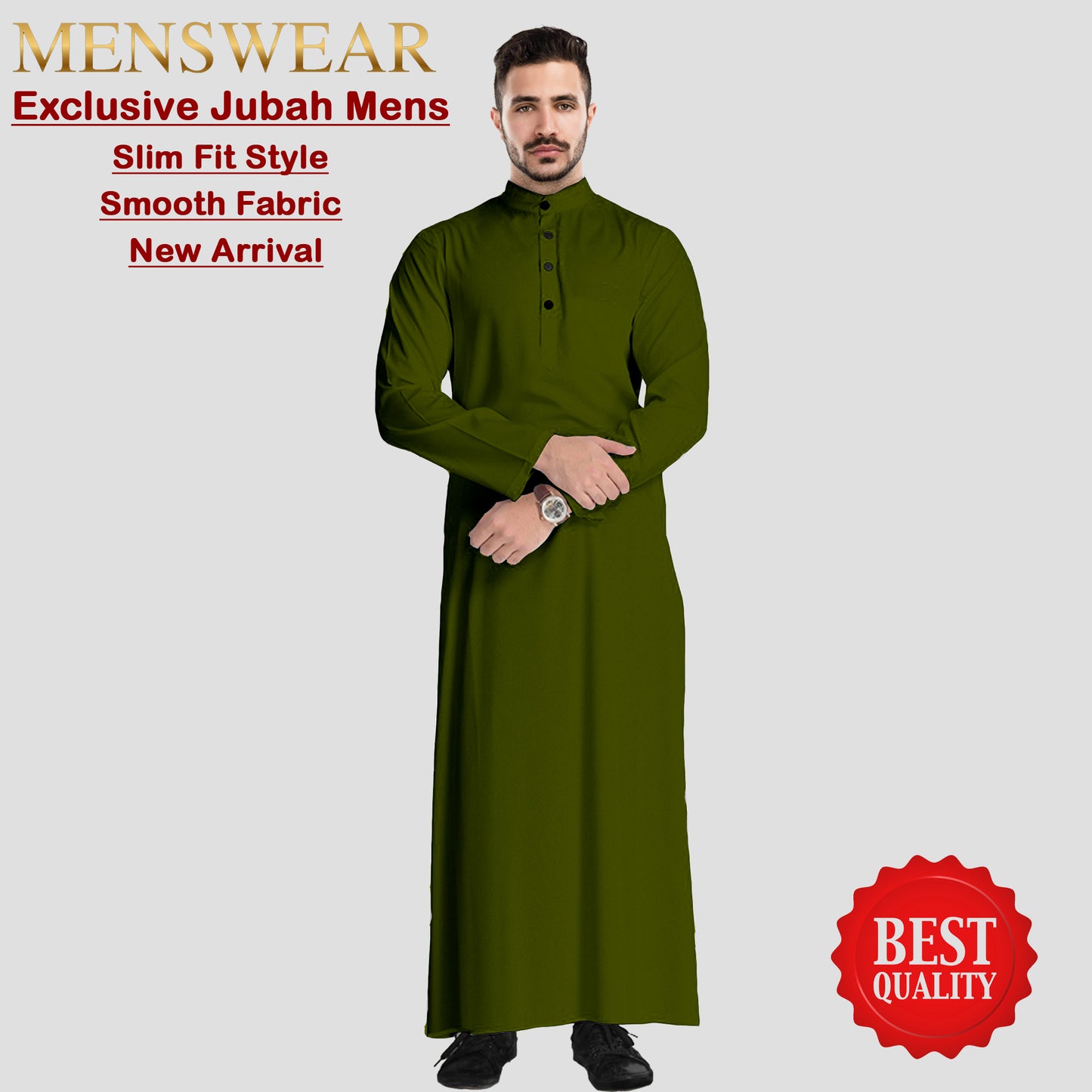 Gamis Pria Muslim Ban Collar