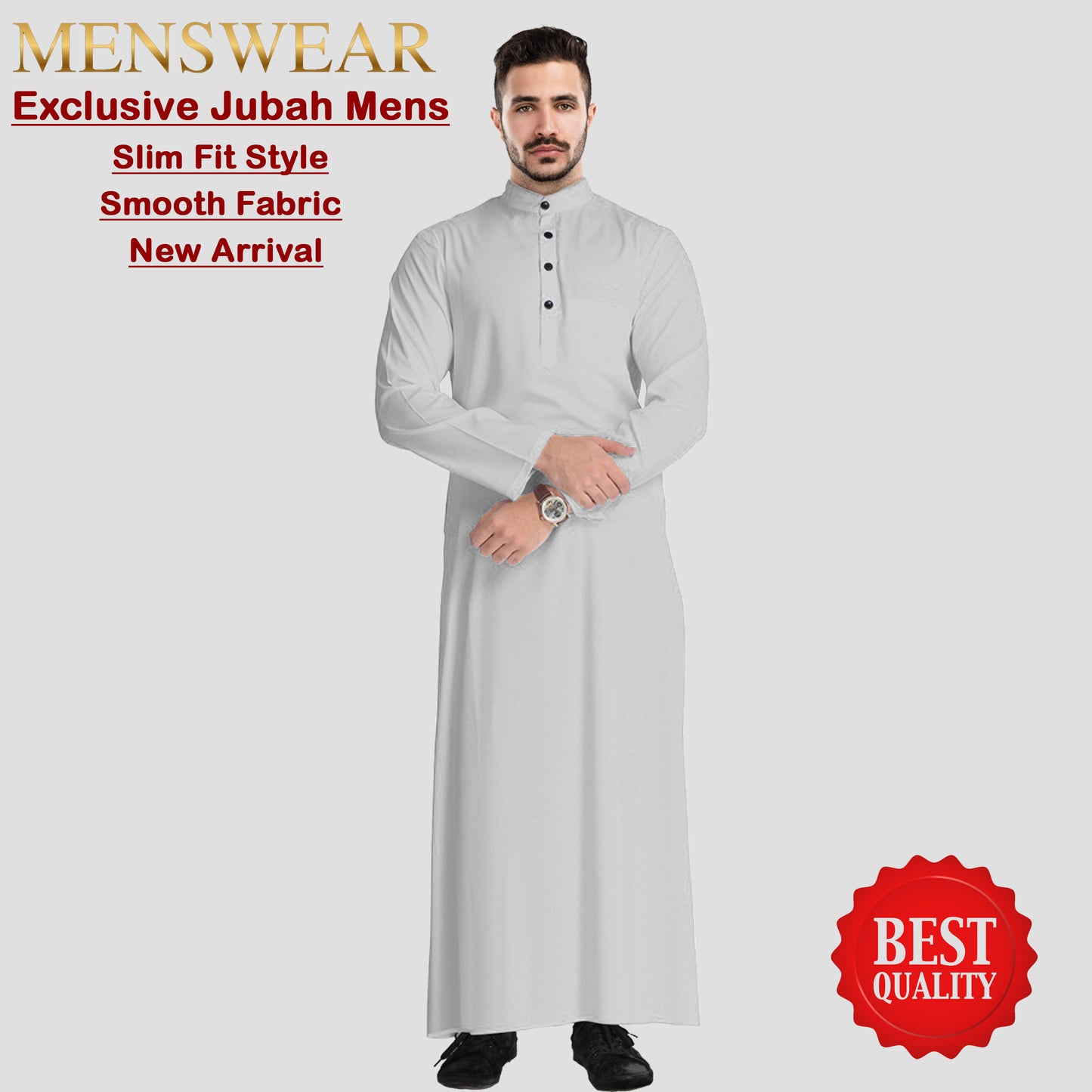 Gamis Pria Muslim Ban Collar