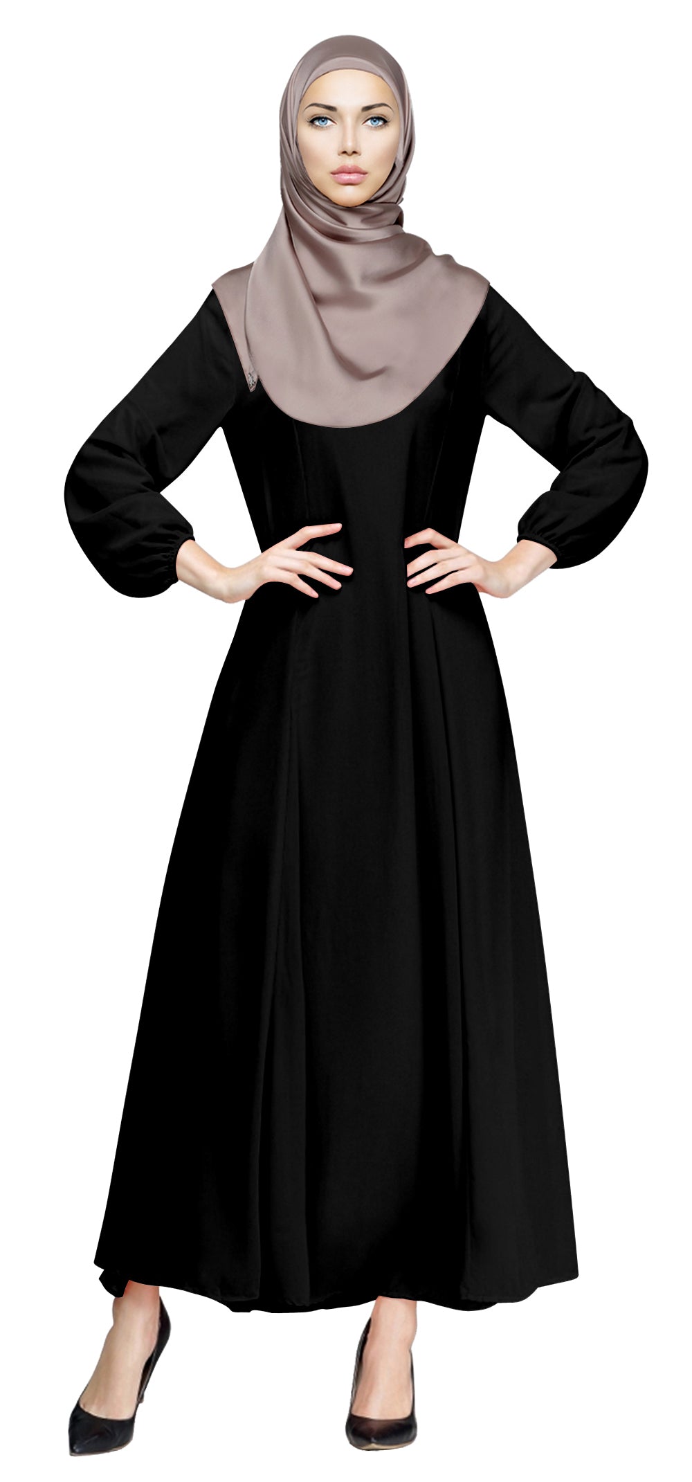 Gamis Abaya Sofia Polos Bawah Lebar Fashion Wanita