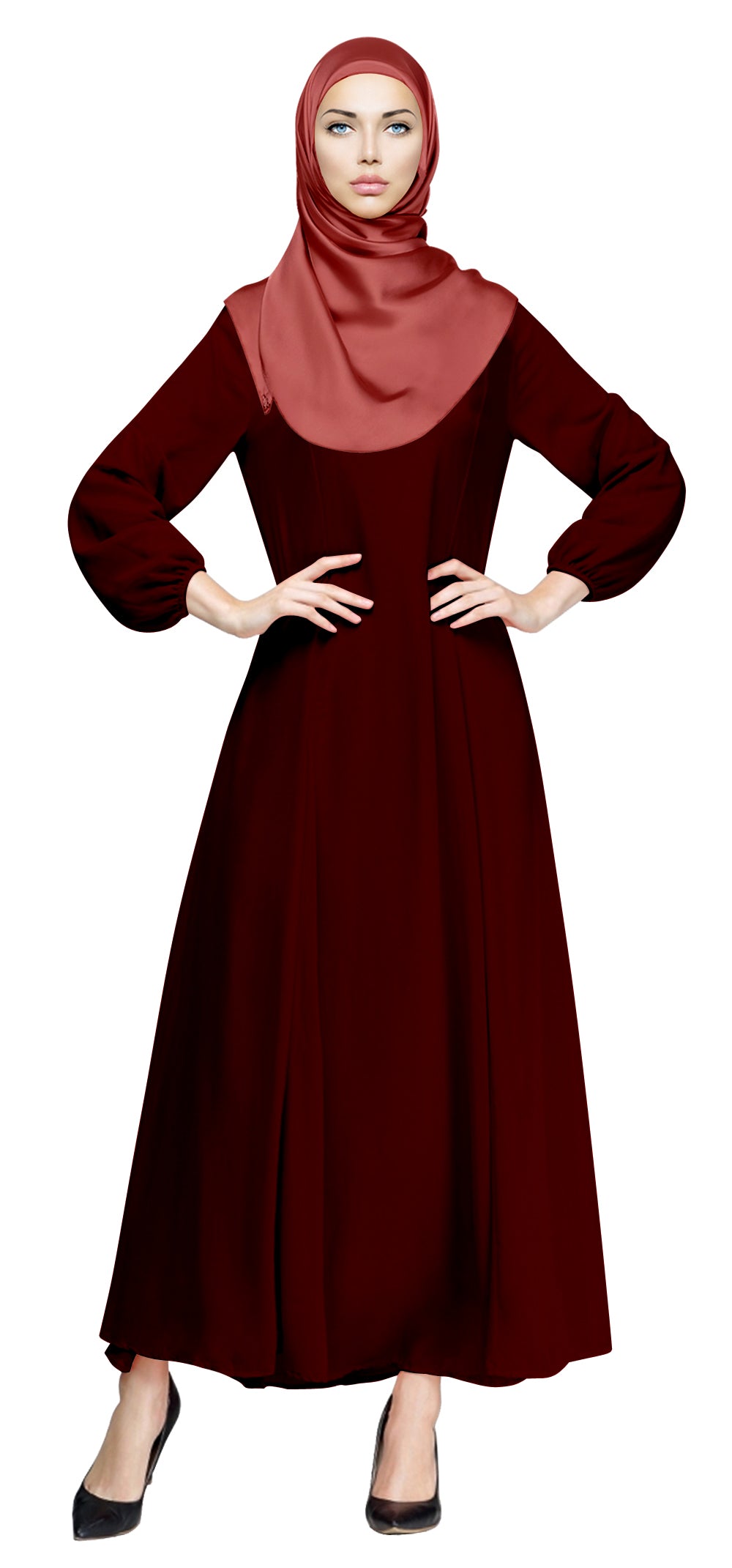 Gamis Abaya Sofia Polos Bawah Lebar Fashion Wanita
