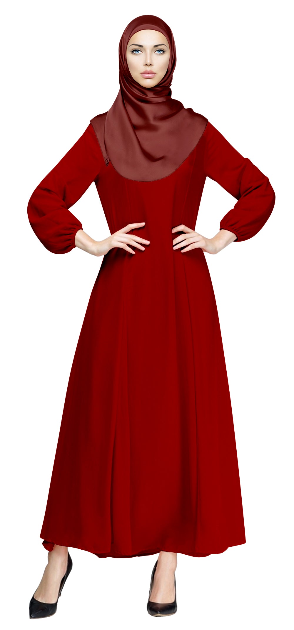 Gamis Abaya Sofia Polos Bawah Lebar Fashion Wanita