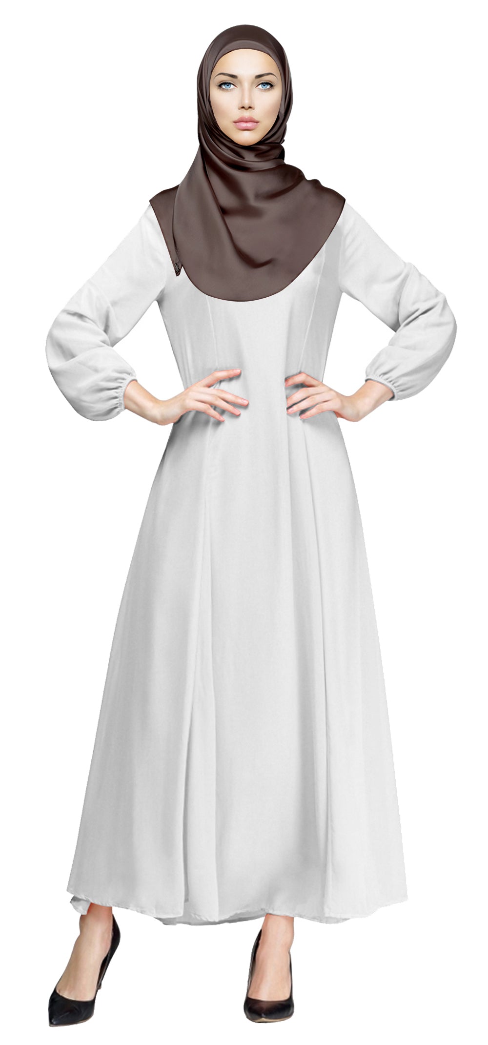 Gamis Abaya Sofia Polos Bawah Lebar Fashion Wanita