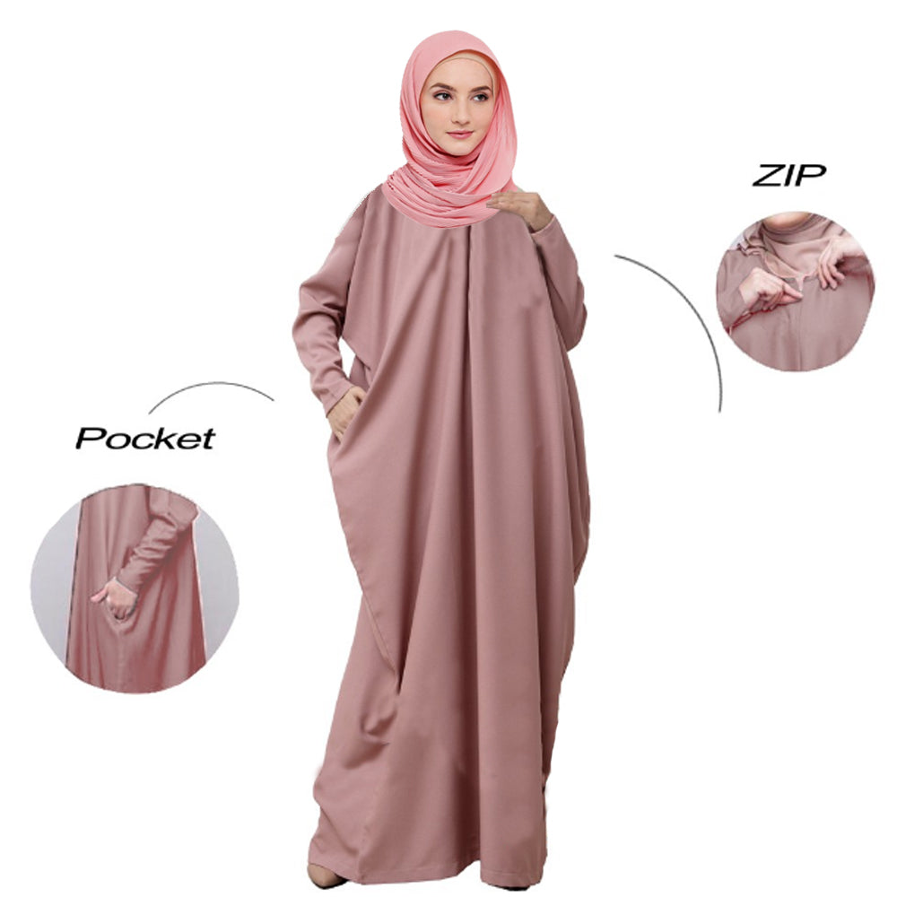 Kaftan Modern Polos Terbaru Wanita Muslim