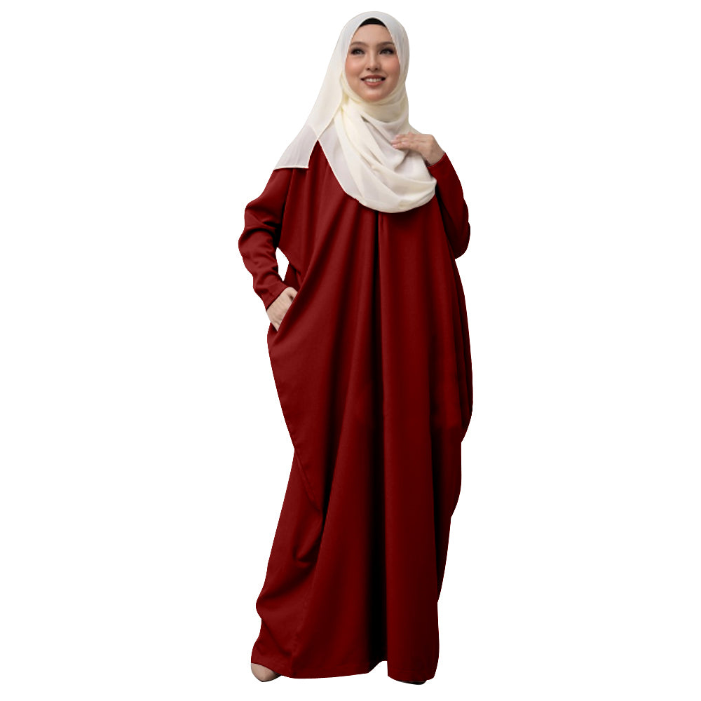 Kaftan Modern Polos Terbaru Wanita Muslim