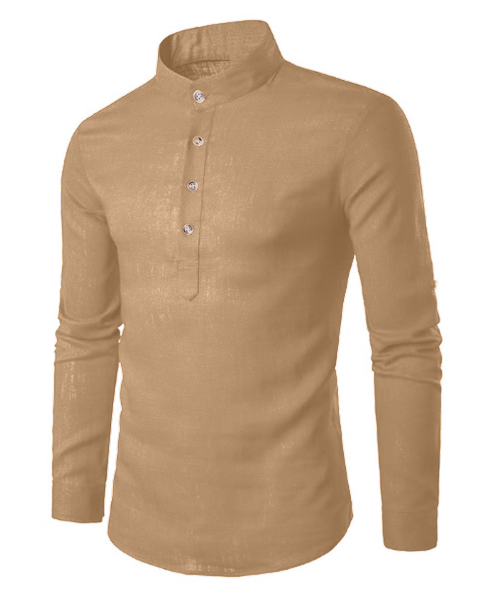 Baju Koko | Kurta Pria Muslim Polos Kancing Depan Tangan Panjang
