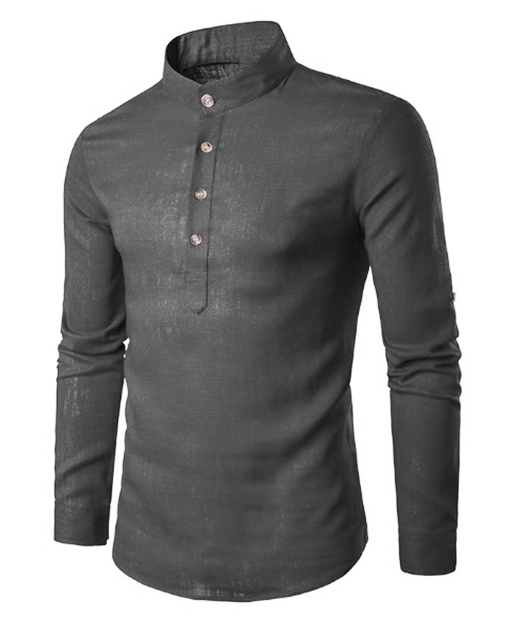 Baju Koko | Kurta Pria Muslim Polos Kancing Depan Tangan Panjang