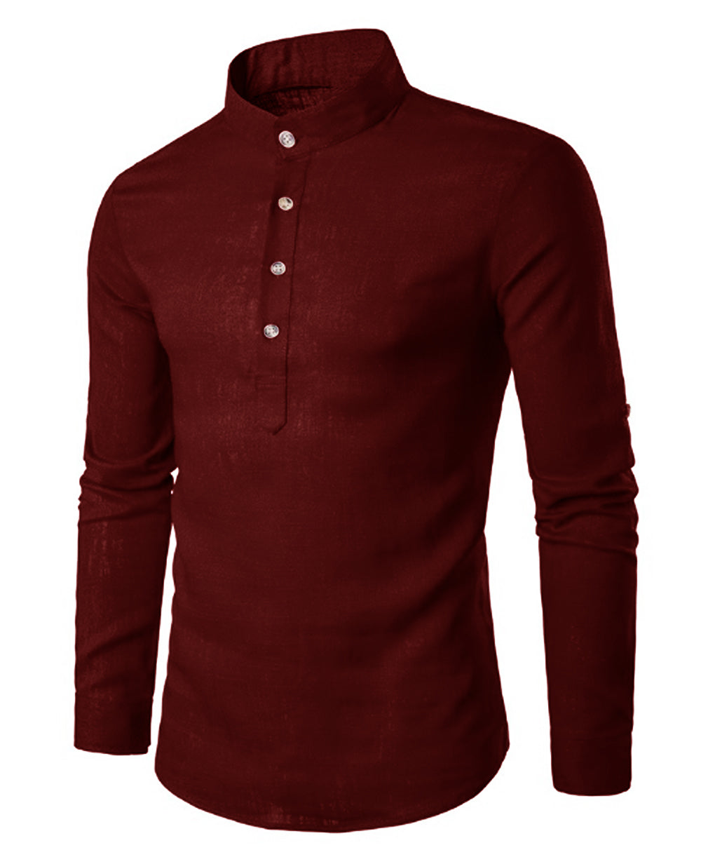 Baju Koko | Kurta Pria Muslim Polos Kancing Depan Tangan Panjang