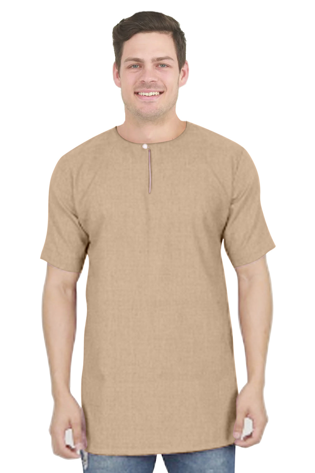 Baju Koko | Kurta Pria Polos Klasik Tangan Pendek Kancing Depan