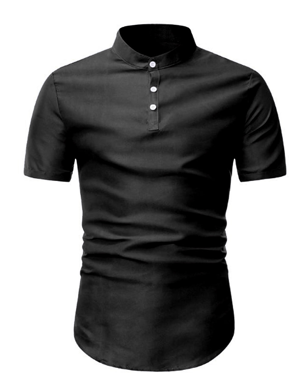 Kurta Pria Baju Koko Muslim Kerah Pendek Tangan Pendek Kancing Depan