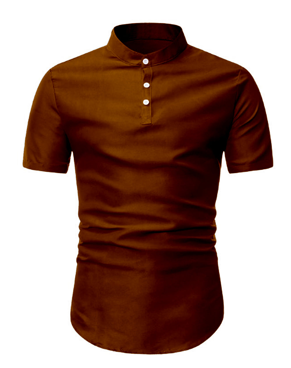 Kurta Pria Baju Koko Muslim Kerah Pendek Tangan Pendek Kancing Depan