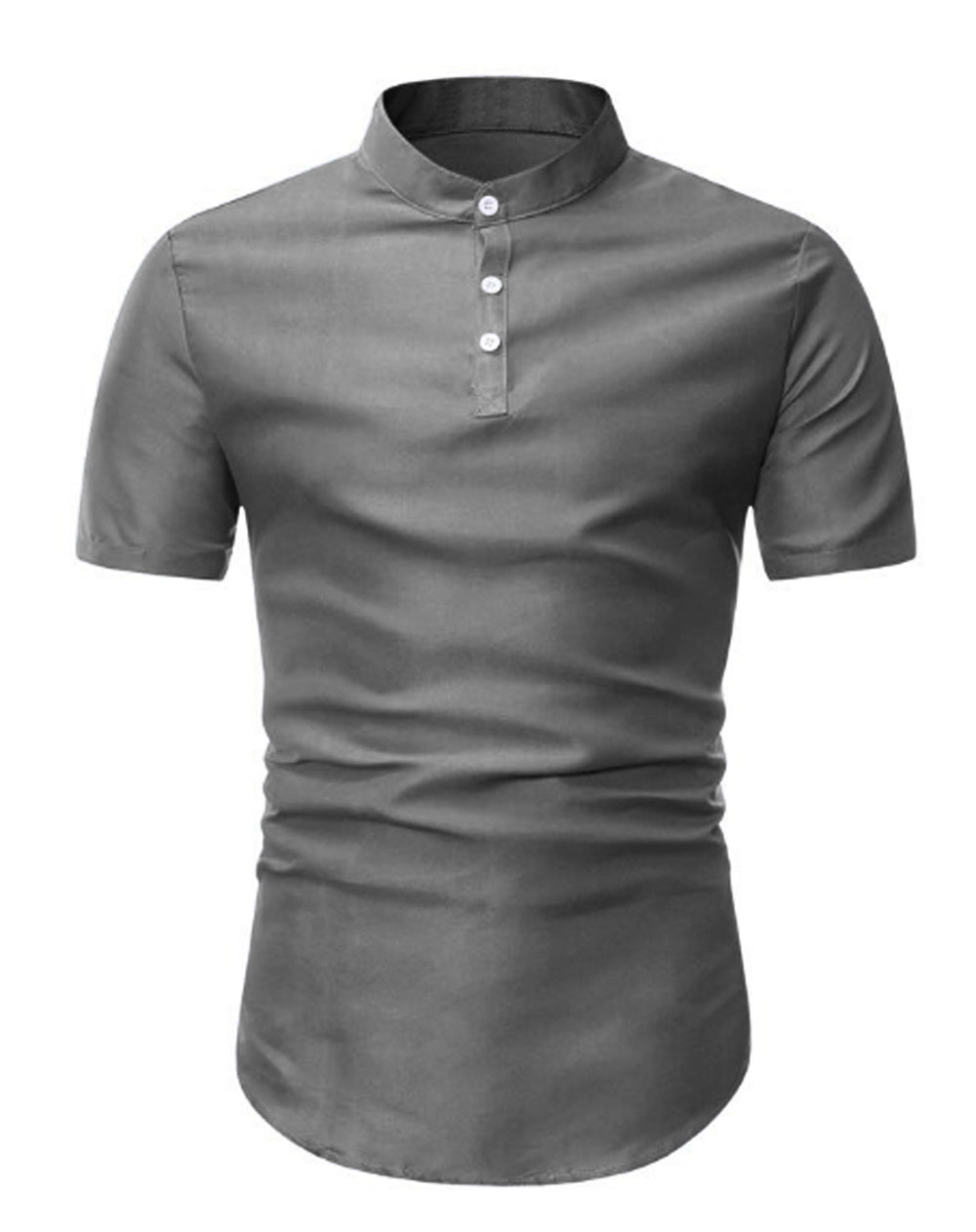 Kurta Pria Baju Koko Muslim Kerah Pendek Tangan Pendek Kancing Depan