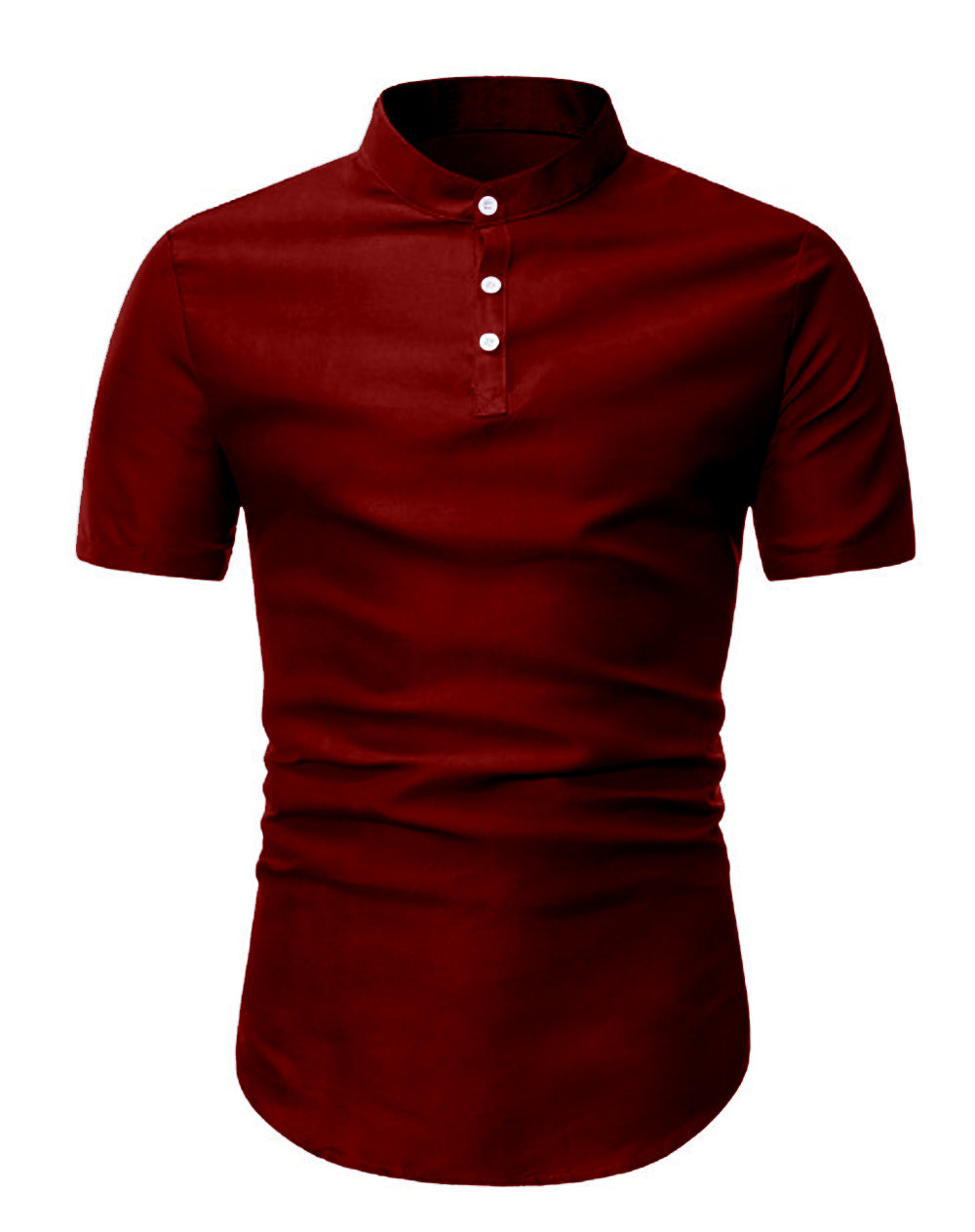 Kurta Pria Baju Koko Muslim Kerah Pendek Tangan Pendek Kancing Depan