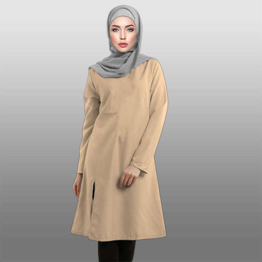 Blouse Tunic Qameez Polos Belah Pinggir Bawah
