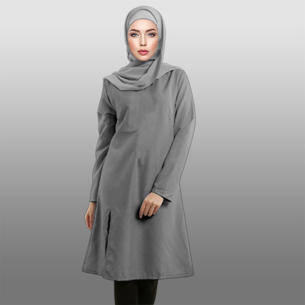 Blouse Tunic Qameez Polos Belah Pinggir Bawah