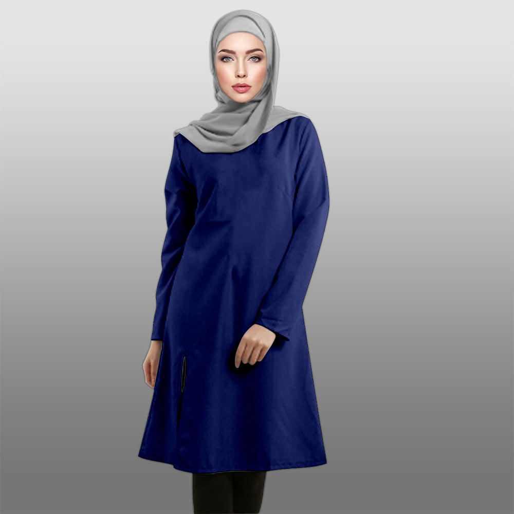 Blouse Tunic Qameez Polos Belah Pinggir Bawah