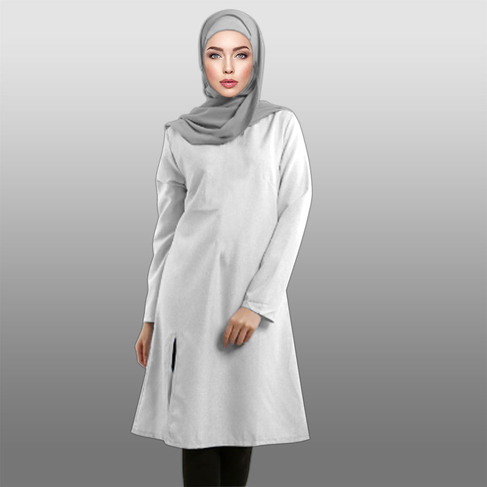 Blouse Tunic Qameez Polos Belah Pinggir Bawah