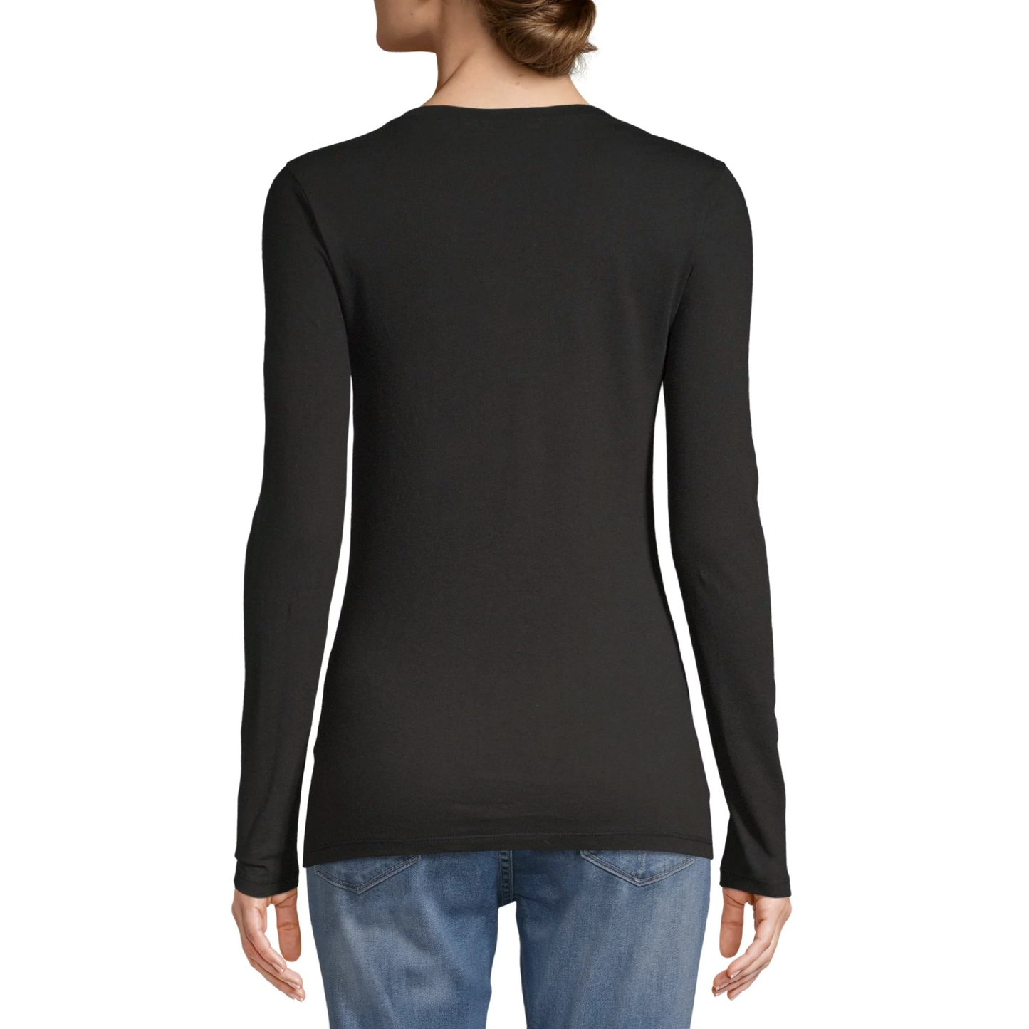 T-Shirt Wanita Tangan Panjang Bahan Adem Body Fit Cotton