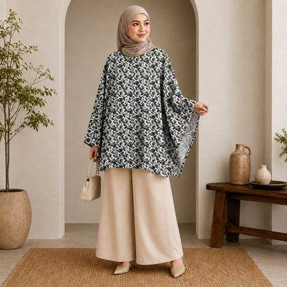 PREMIUM MODERN BOTANICAL FLORAL & LEAF PRINTED MINI KAFTAN