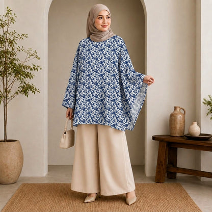 PREMIUM MODERN BOTANICAL FLORAL & LEAF PRINTED MINI KAFTAN