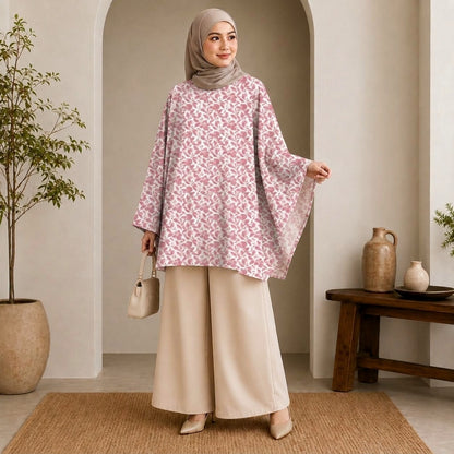PREMIUM MODERN BOTANICAL FLORAL & LEAF PRINTED MINI KAFTAN
