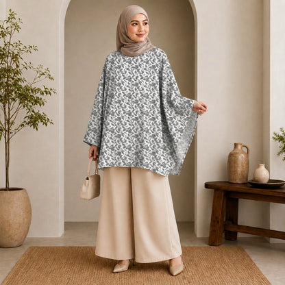 PREMIUM MODERN BOTANICAL FLORAL & LEAF PRINTED MINI KAFTAN