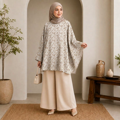 PREMIUM MODERN BOTANICAL FLORAL & LEAF PRINTED MINI KAFTAN