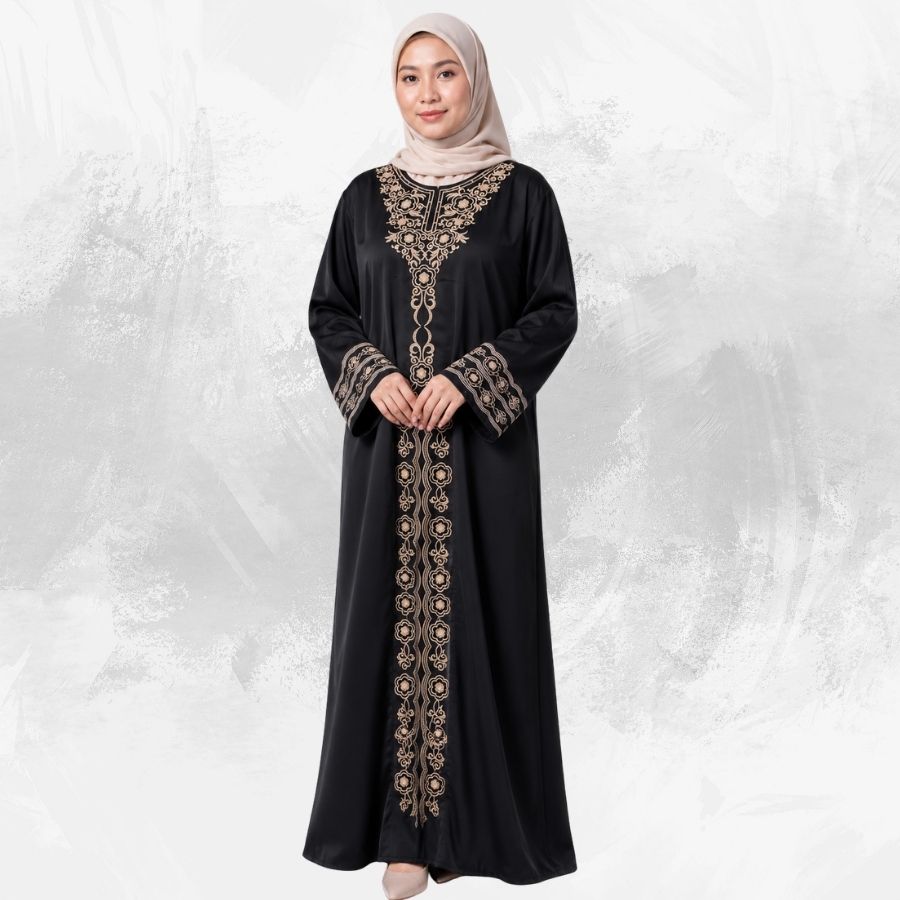 Jubah Tiara Embroidery Exclusive Muslimah Abaya Arab Muslimah