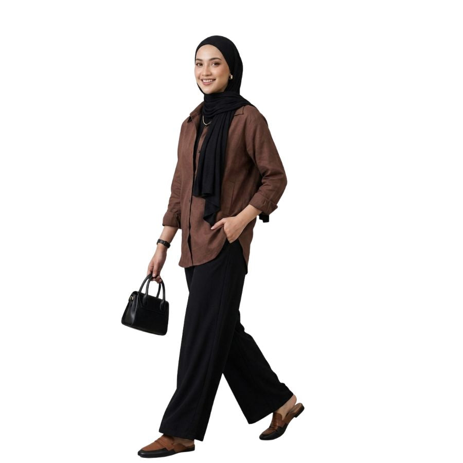 Blouse Marisa Elegant Full Button Casual Wear For Woman