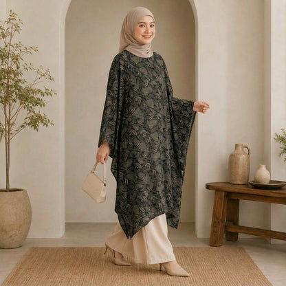 PREMIUM EXCLUSIVE LEAF PRINTED LONG KAFTAN
