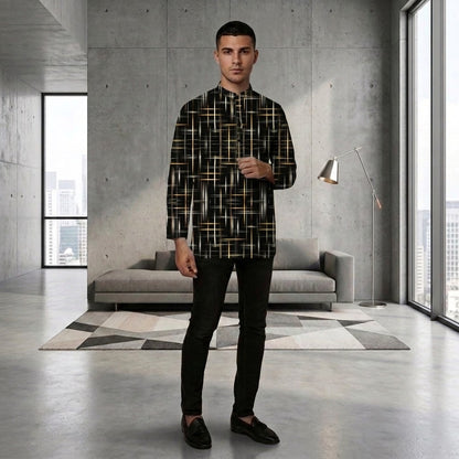 PREMIUM MODERN MINIMALIST LINE MUSLIM KURTA
