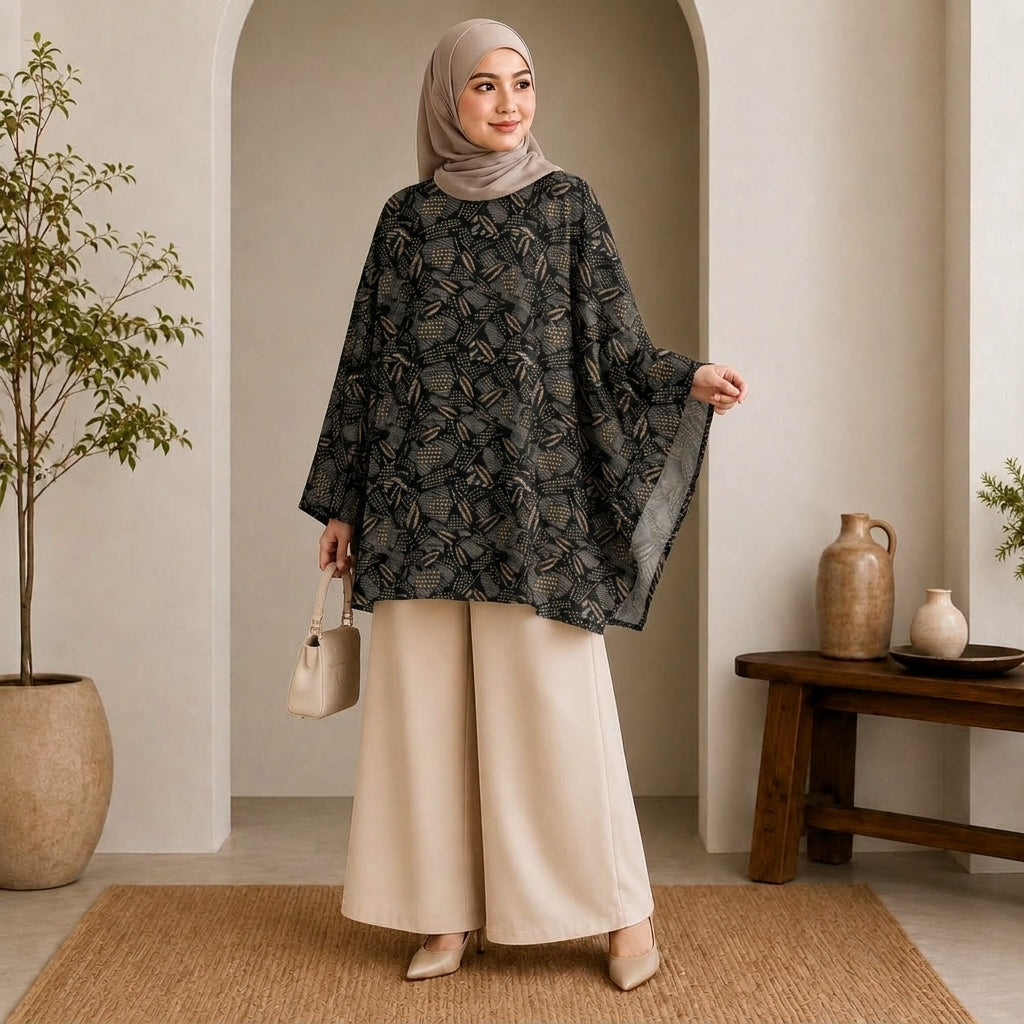 PREMIUM EXCLUSIVE LEAF PRINTED MINI KAFTAN