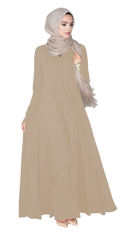 Gamis Abaya Diana Baloon Polos Wanita Muslim Kekinian